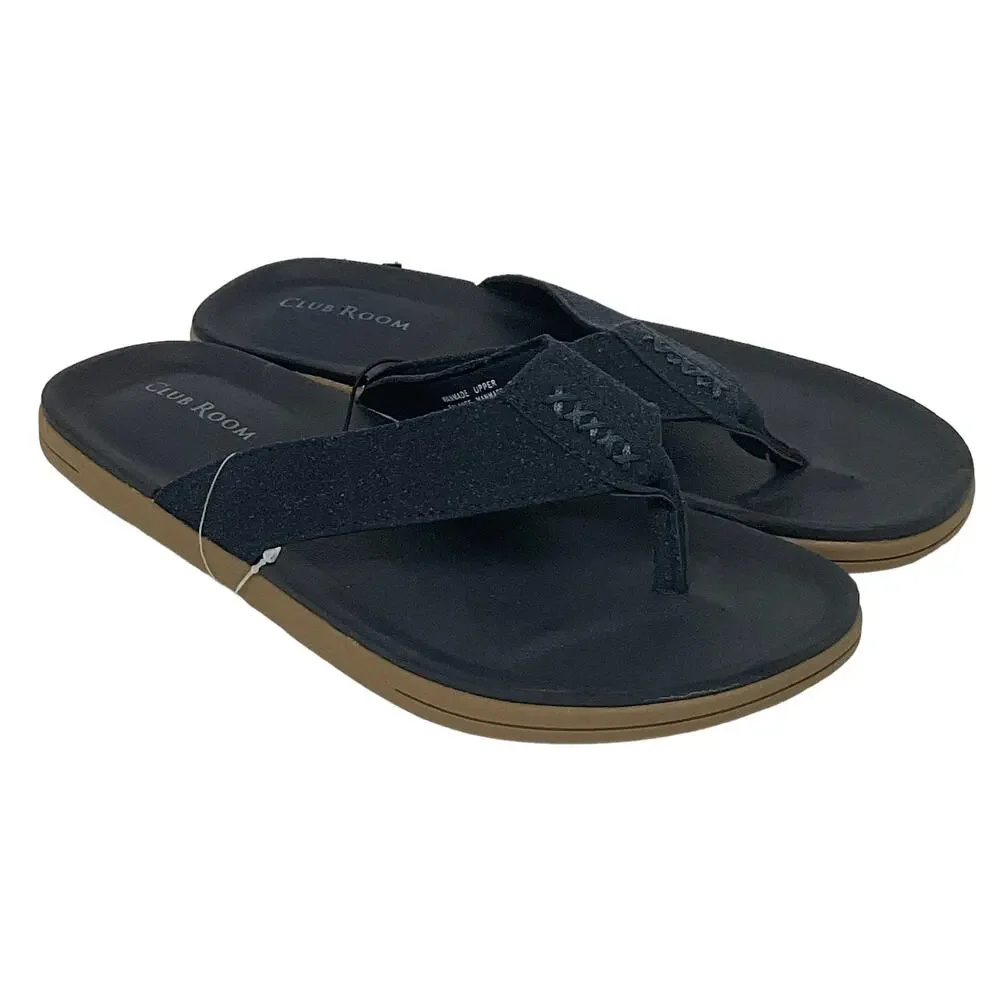 Club Room Men’s Riley Strap Flip Flop Sandals Size 9